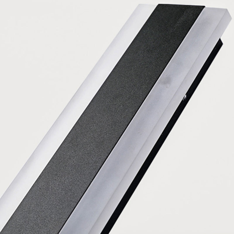 Metal Linear Shape Wall Lighting Modern Style 1-Light Wall Mounted Light in Black