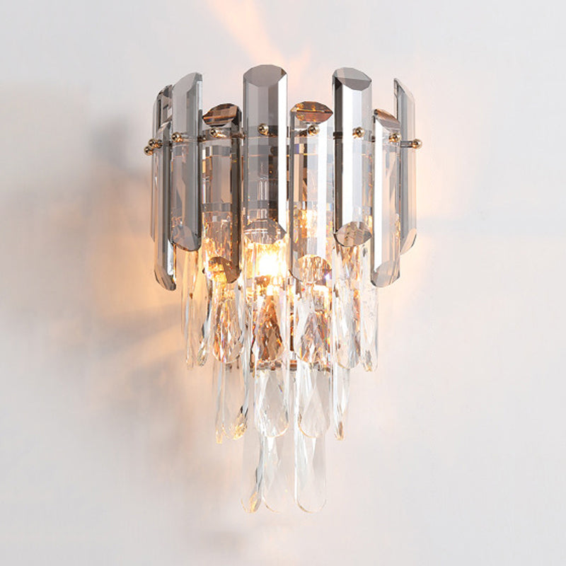 Crystal Shade Wall Light Fixture Postmodern Wall Light Sconce for Bedroom
