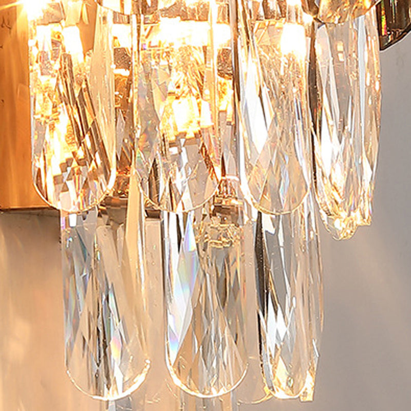 Crystal Shade Wall Light Fixture Postmodern Wall Light Sconce for Bedroom