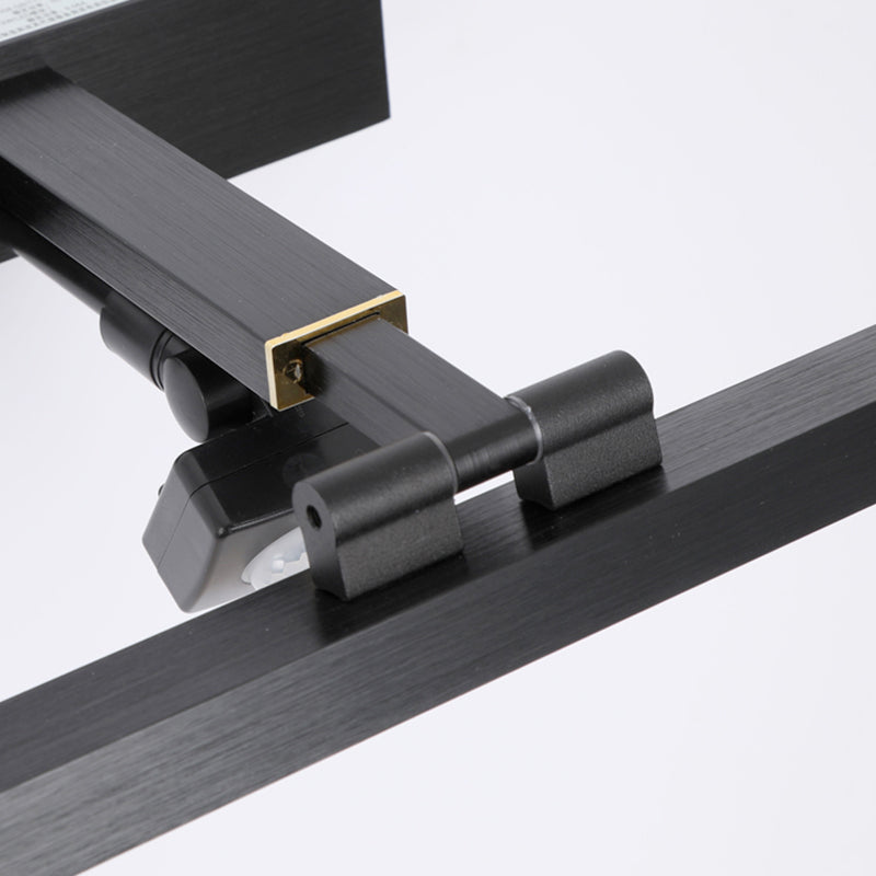 Linear Shape Metal Vanity Light Modern Style 1 Light Vanity Light Fixture in Black