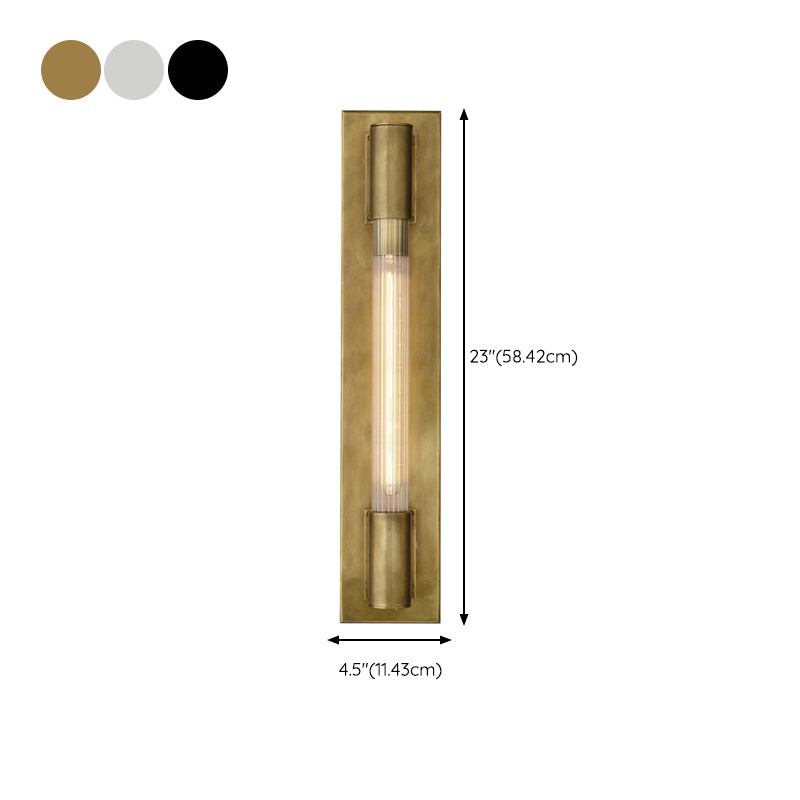 Cylinder Shape Metal Vanity Light Modern Style 1 Light Vanity Light Fixture