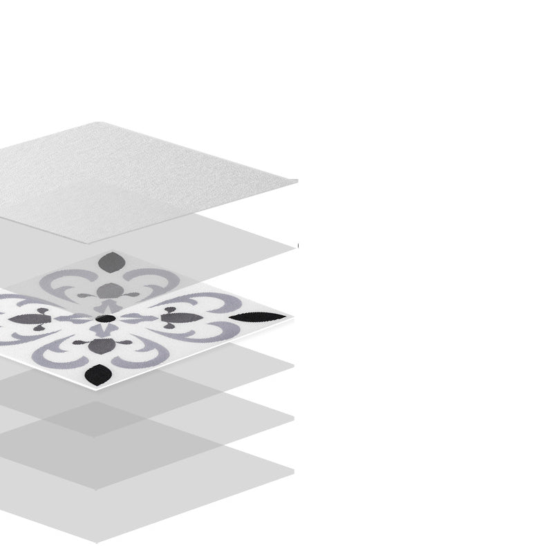 Peel & Stick Vinyl Flooring Light Patterned Vinyl Flooring with Low Gloss