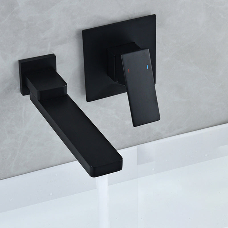 Modern Bathroom Sink Faucet Metal Widespread Wall Mounted Sink Faucet