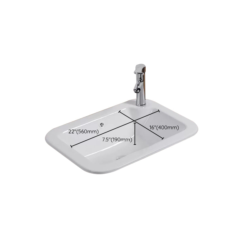 Traditional Square Wash Stand Ceramic Metal Undermount Bathroom Sink