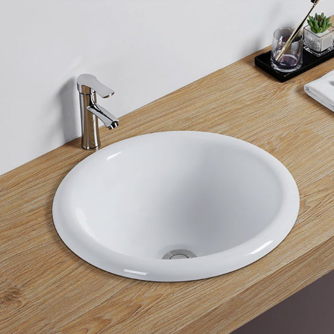 Contemporary Oval Wash Stand Ceramic Metal Undermount Bathroom Sink
