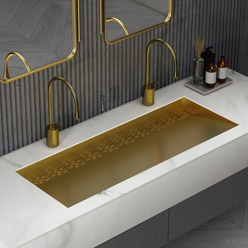 Modern Style Bathroom Sink Stainless Steel Rectangular Bathroom Sink with Hose