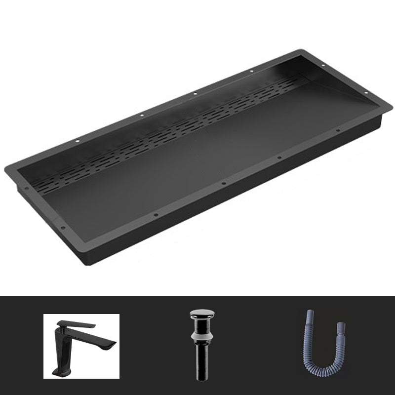 Modern Style Bathroom Sink Stainless Steel Rectangular Bathroom Sink with Hose