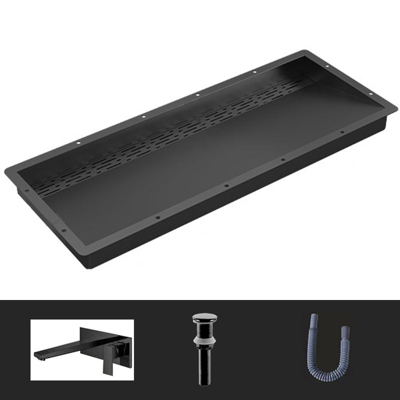 Modern Style Bathroom Sink Stainless Steel Rectangular Bathroom Sink with Hose