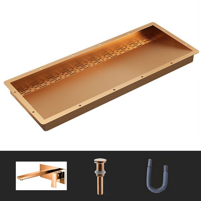 Modern Style Bathroom Sink Stainless Steel Rectangular Bathroom Sink with Hose