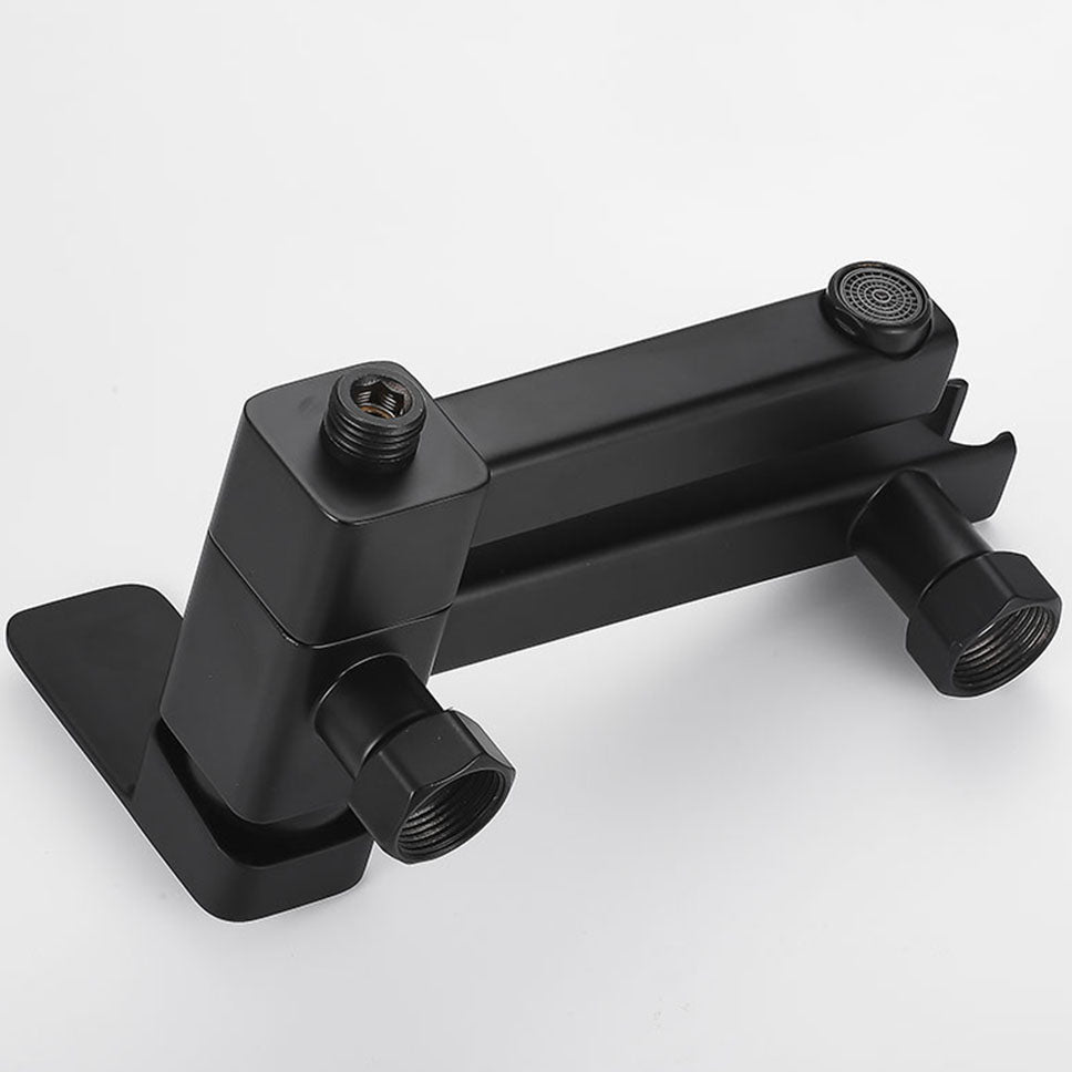 Wall Mounted Tub Filler Modern Single Lever Handle Swivel Tub Filler with Handshower