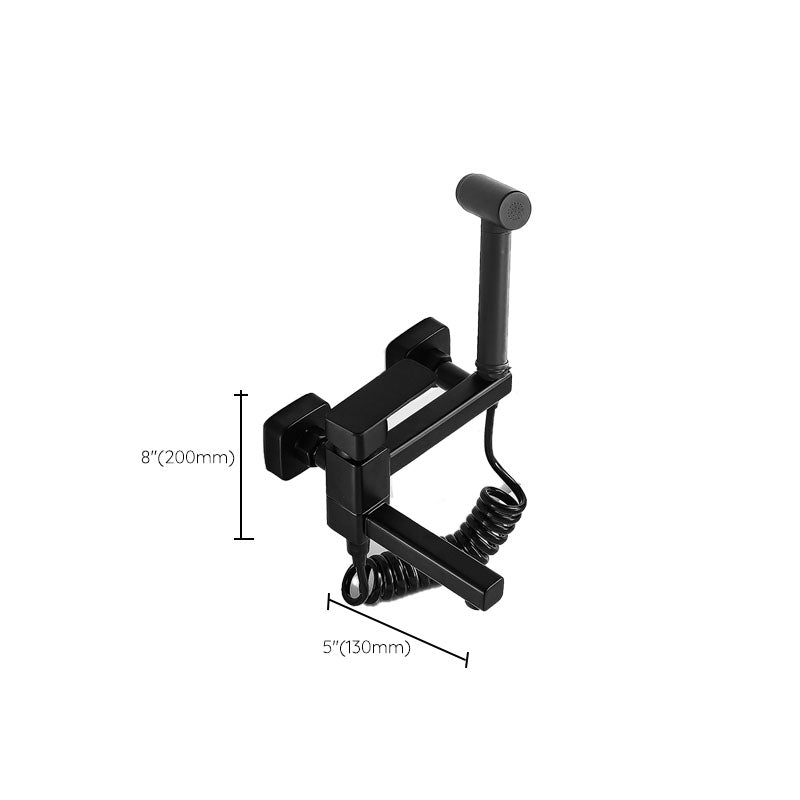 Wall Mounted Tub Filler Modern Single Lever Handle Swivel Tub Filler with Handshower