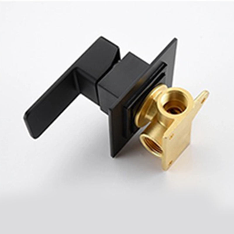 Contemporary Wall Mounted Metal Tub Filler Low Arc Waterfall Bathroom Faucet