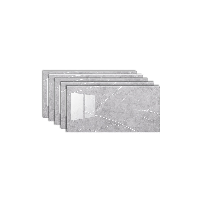 Single Tile Peel and Stick Backsplash Plastic Waterproof Wallpaper with Rectangular Shape