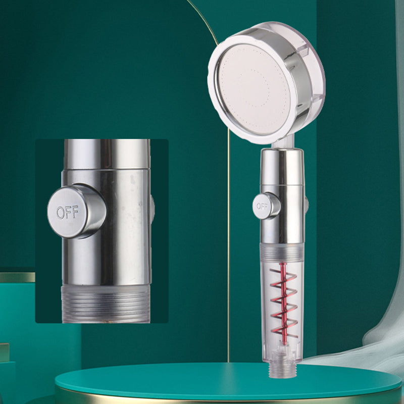 Creative Metal Shower Head Adjustable Water Flow Round Handheld Shower Head