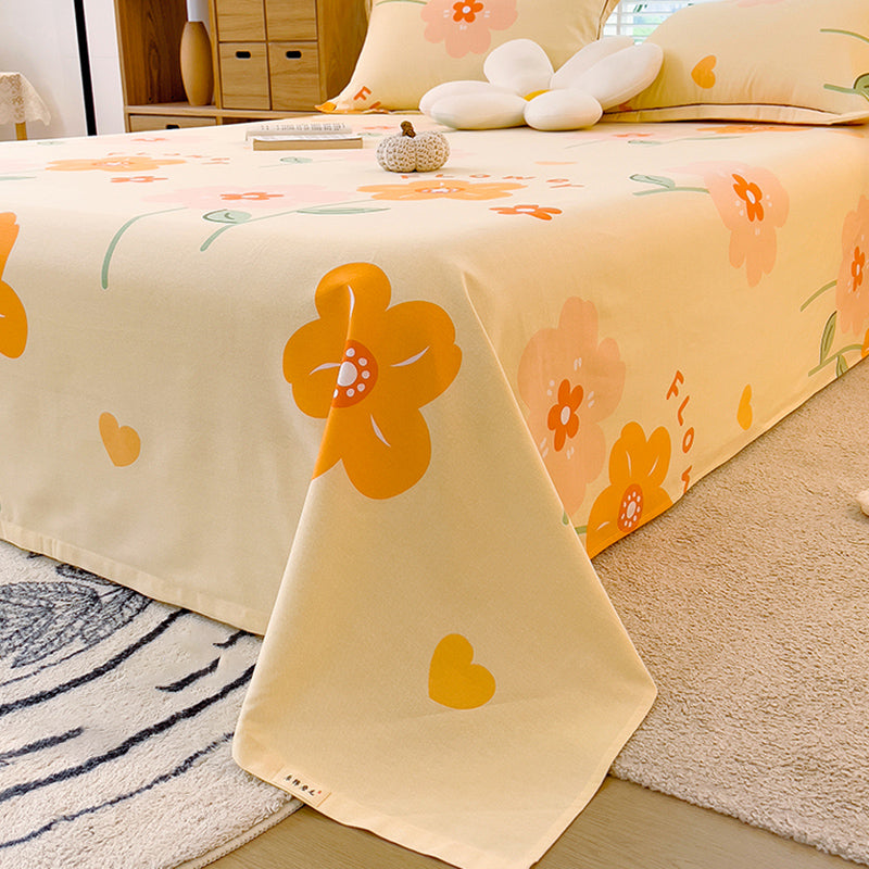 100 Cotton Bed Sheet Set Soft & Smooth Fade Resistant Bed Sheet Set