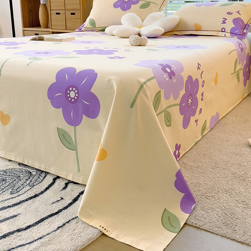 100 Cotton Bed Sheet Set Soft & Smooth Fade Resistant Bed Sheet Set