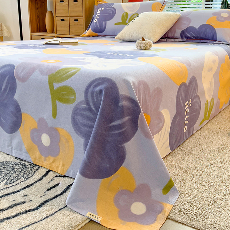 100 Cotton Bed Sheet Set Soft & Smooth Fade Resistant Bed Sheet Set