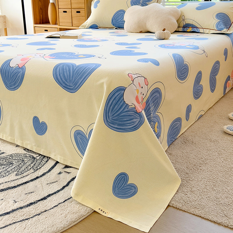 100 Cotton Bed Sheet Set Soft & Smooth Fade Resistant Bed Sheet Set