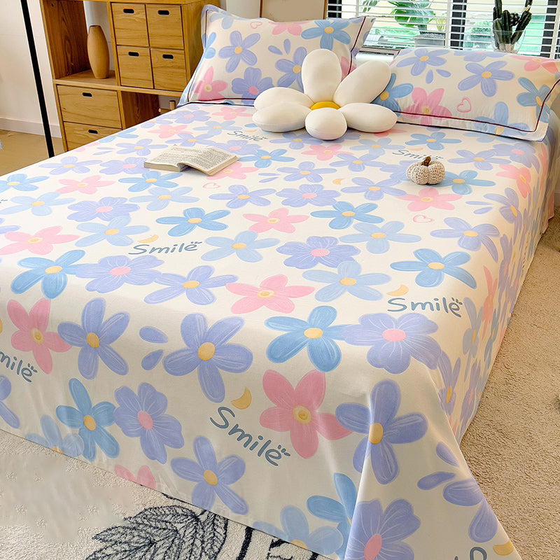 100 Cotton Bed Sheet Set Soft & Smooth Fade Resistant Bed Sheet Set