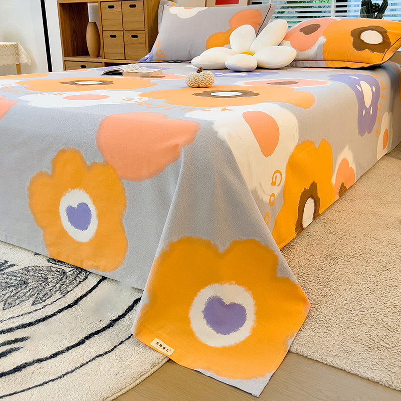 100 Cotton Bed Sheet Set Soft & Smooth Fade Resistant Bed Sheet Set