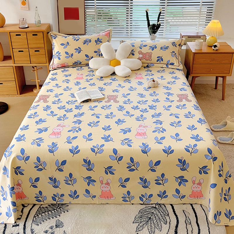 100 Cotton Bed Sheet Set Soft & Smooth Fade Resistant Bed Sheet Set