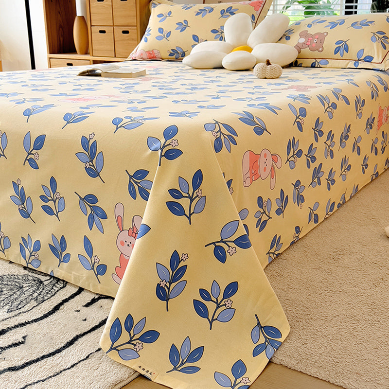 100 Cotton Bed Sheet Set Soft & Smooth Fade Resistant Bed Sheet Set