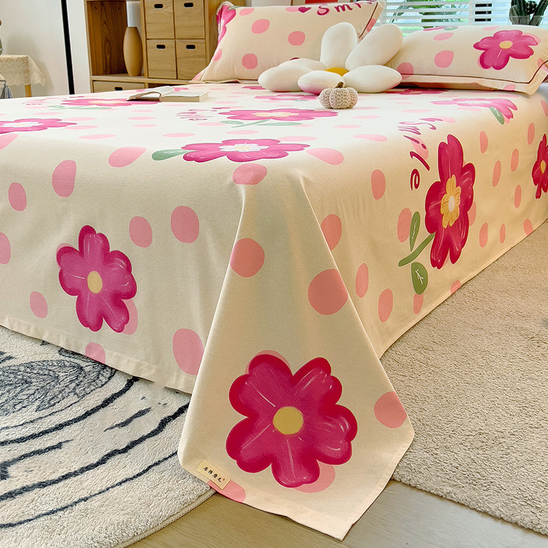 100 Cotton Bed Sheet Set Soft & Smooth Fade Resistant Bed Sheet Set