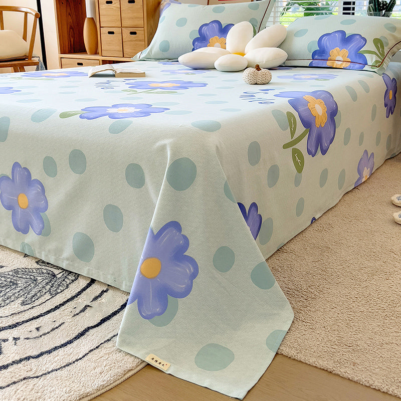 100 Cotton Bed Sheet Set Soft & Smooth Fade Resistant Bed Sheet Set