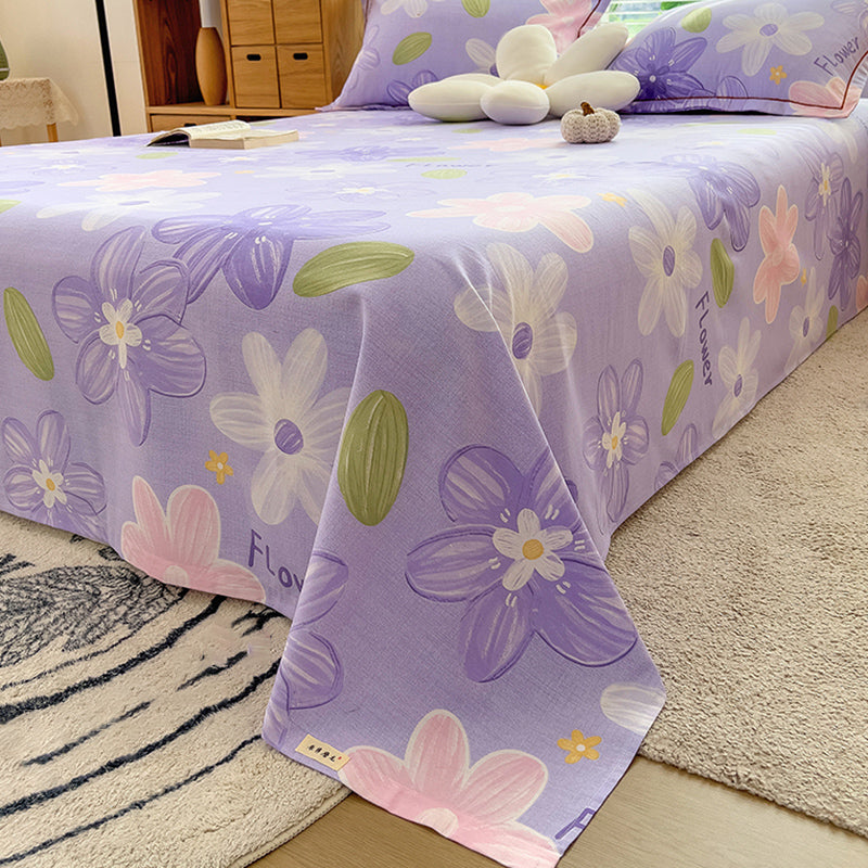 100 Cotton Bed Sheet Set Soft & Smooth Fade Resistant Bed Sheet Set