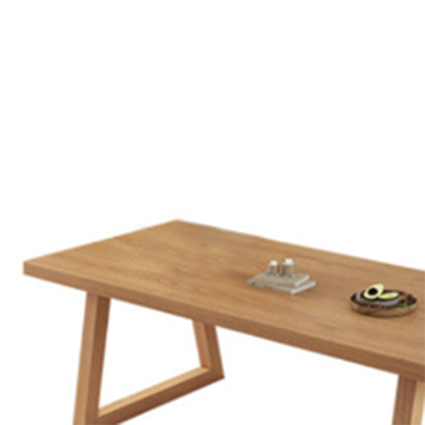 Simplicity Style Dinette Table Rectangle Solid Wood Dinner Table in Brown