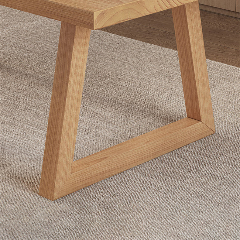 Simplicity Style Dinette Table Rectangle Solid Wood Dinner Table in Brown