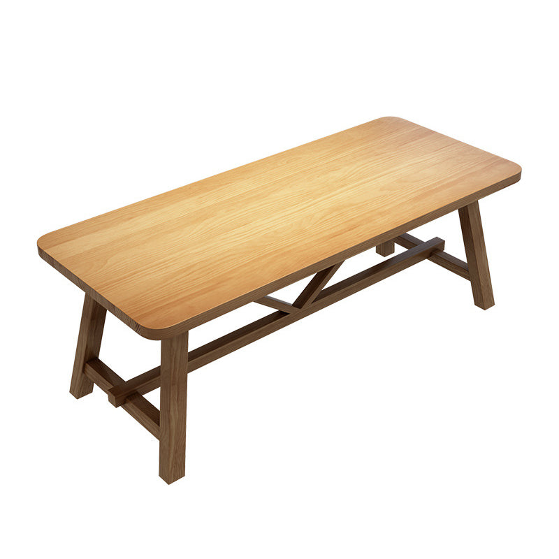 Industrial Dinette Table Solid Wood Rectangle Dinner Table in Brown