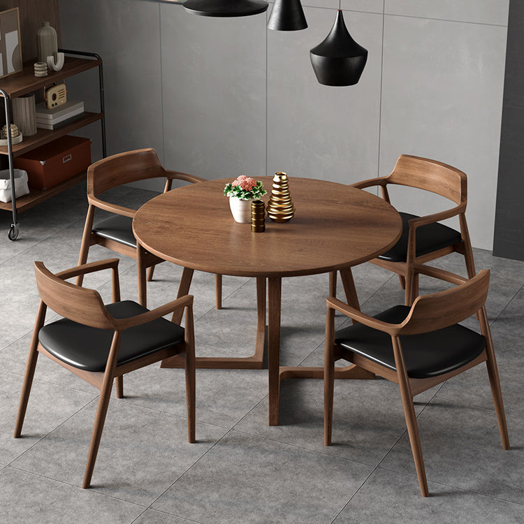 Kitchen Dinner Table Dining Room Round Wood Top Dining Table