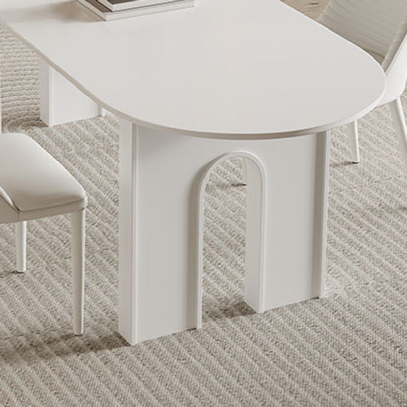Dining Room Dinner Table Kitchen Stone Dining Table in White