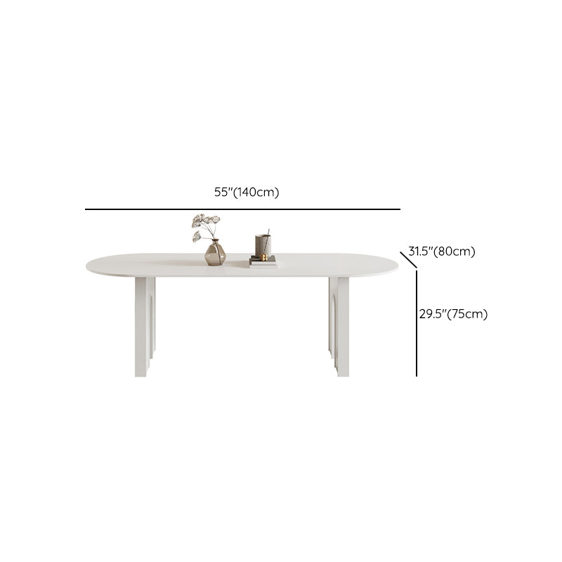 Dining Room Dinner Table Kitchen Stone Dining Table in White