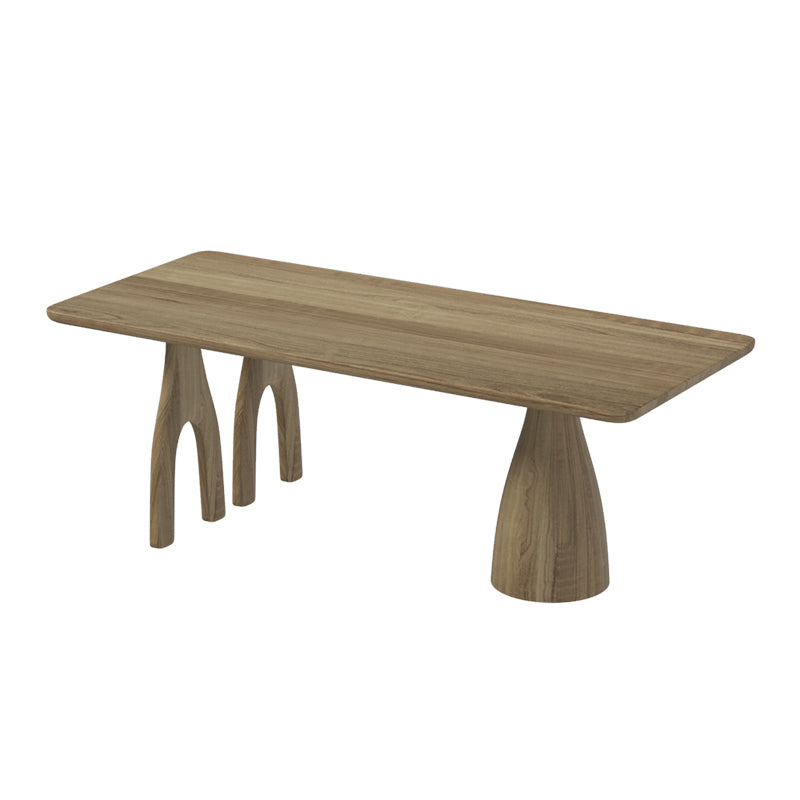 Dining Room Rectangle Dinner Table Pine Solid Wood Dining Table