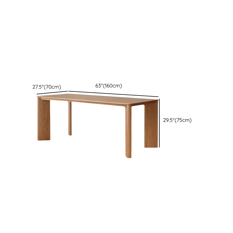Solid Wood Dining Table Rectangle Modern Dinner Table for Dining Room