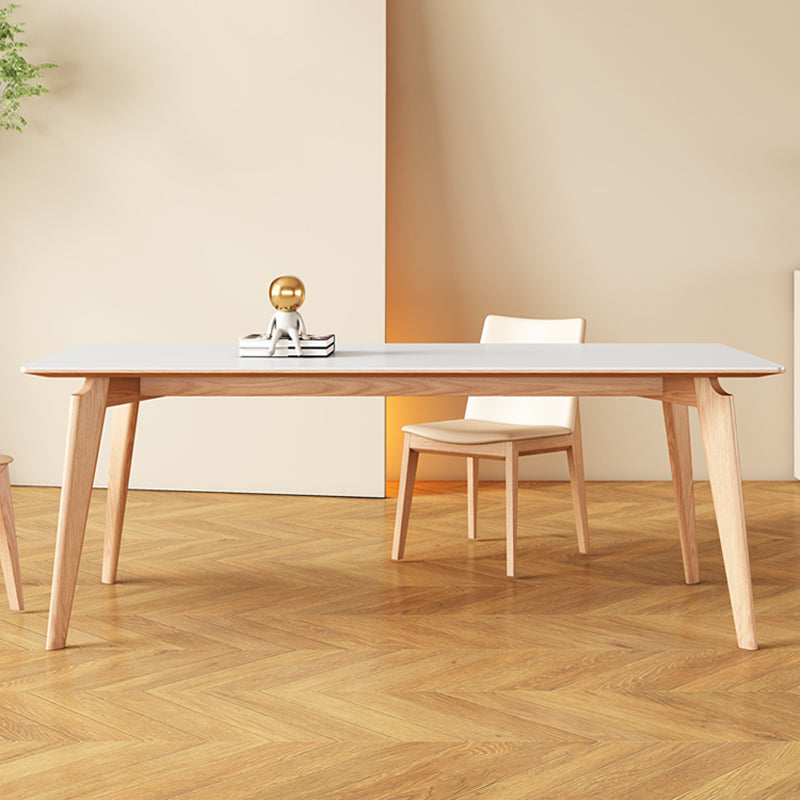 Sintered Stone Dining Table Rectangle Modern Dinner Table for Dining Room