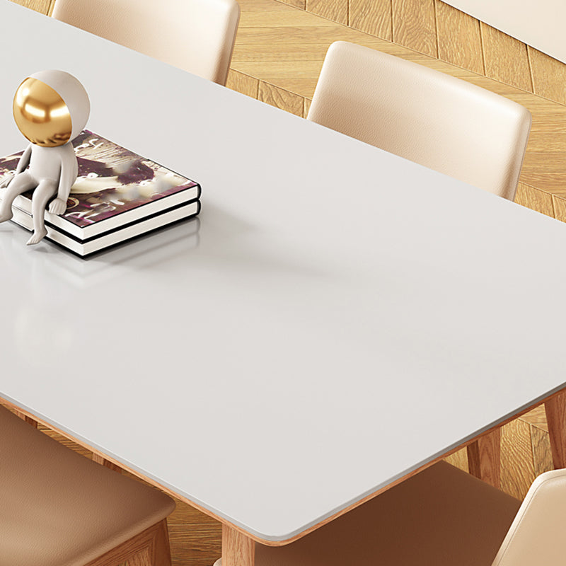 Sintered Stone Dining Table Rectangle Modern Dinner Table for Dining Room