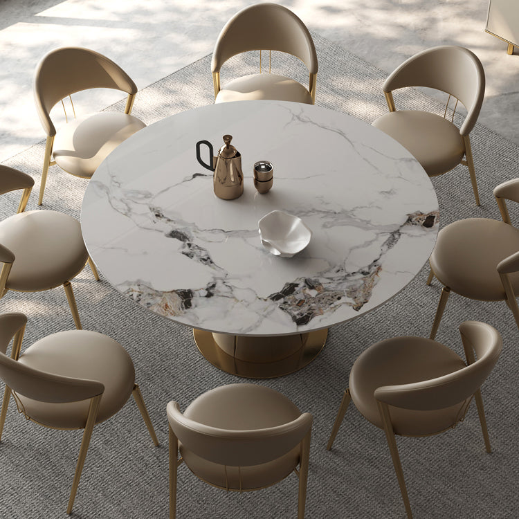 Kitchen Stone Round Dining Table Dining Room Pedestal Dinner Table