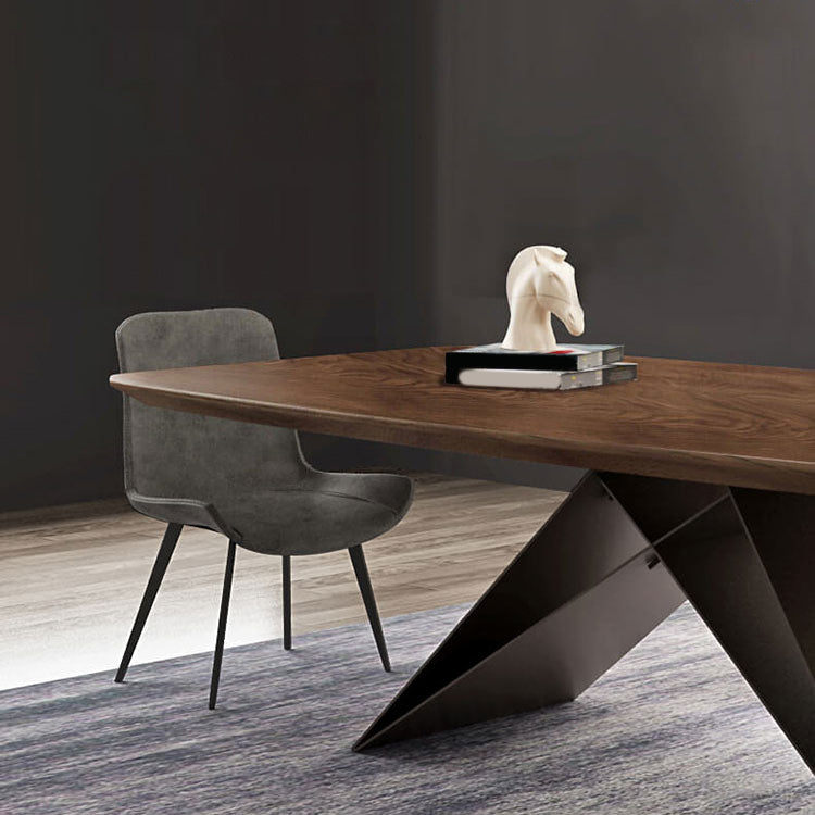 Industrial Dining Table Rectangle Wooden Top Dinner Table for Dining Room