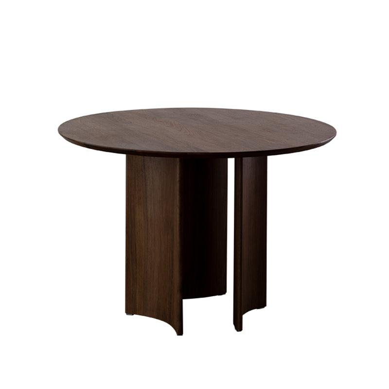 Solid Wood Dining Table Round Modern Dinner Table for Dining Room