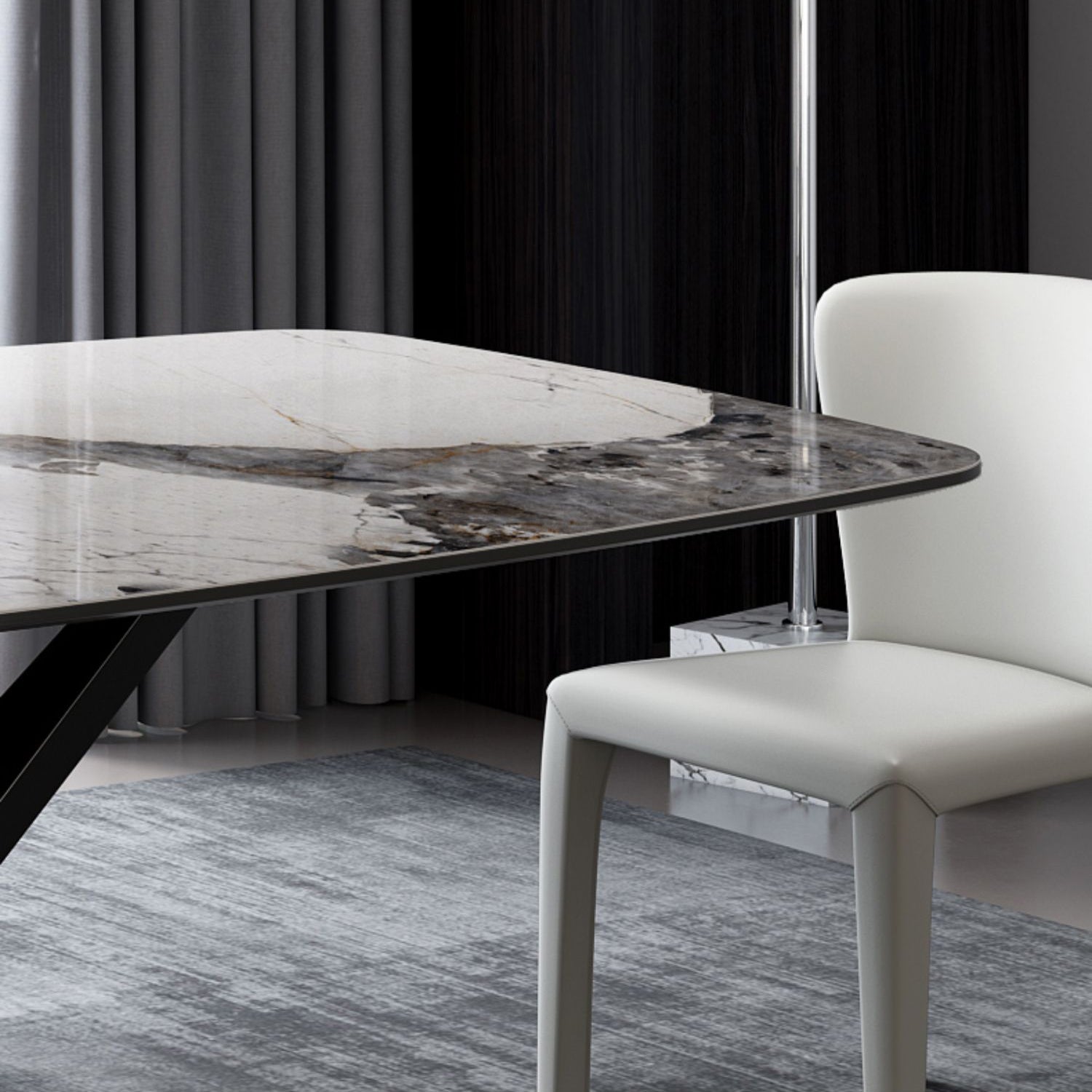 Nordic Dining Room Set 1/4/5 Pcs Stone Dining Set for Home Use