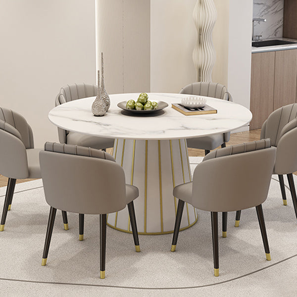 Nordic Round Stone Dining Table 1/7 Pieces Dining Set for Dining Room