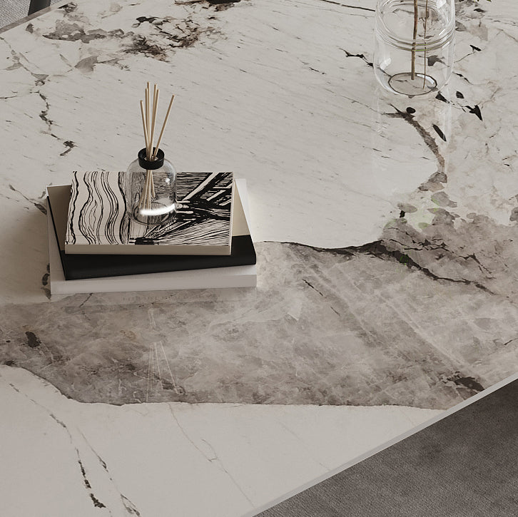 Stone Top Modern Dining Table Set 1/4/5/6 Pcs Dining Set with Padded Chairs