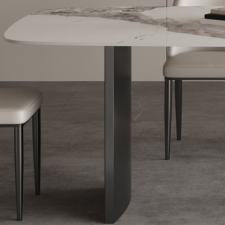 Stone Top Modern Dining Table Set 1/4/5/6 Pcs Dining Set with Padded Chairs
