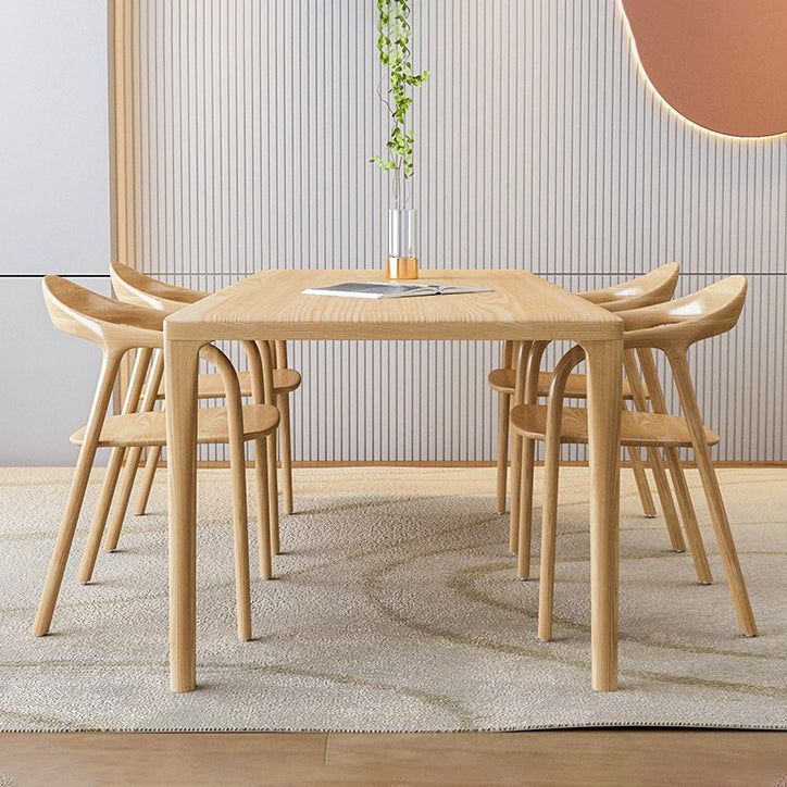 Modern Rectangle Ash Dining Table 1/5/6/7 Pieces Dining Set for Dining Room