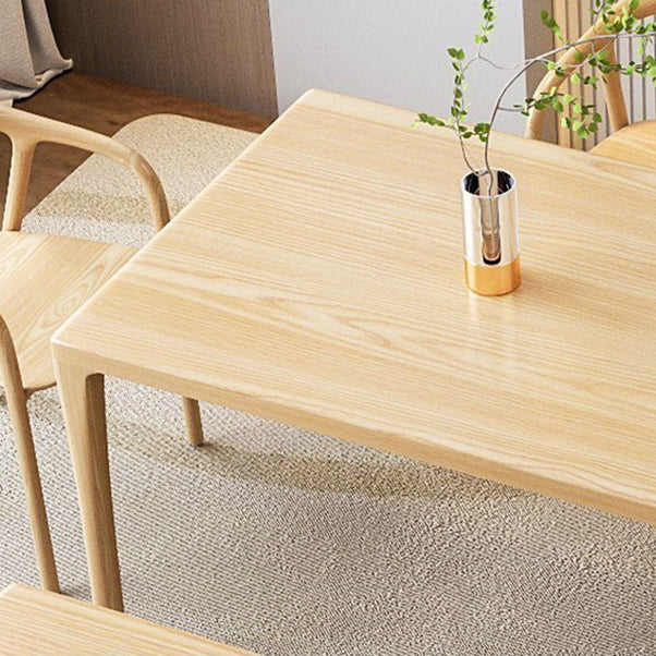 Modern Rectangle Ash Dining Table 1/5/6/7 Pieces Dining Set for Dining Room