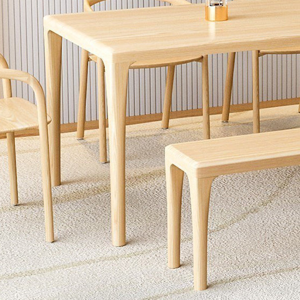 Modern Rectangle Ash Dining Table 1/5/6/7 Pieces Dining Set for Dining Room