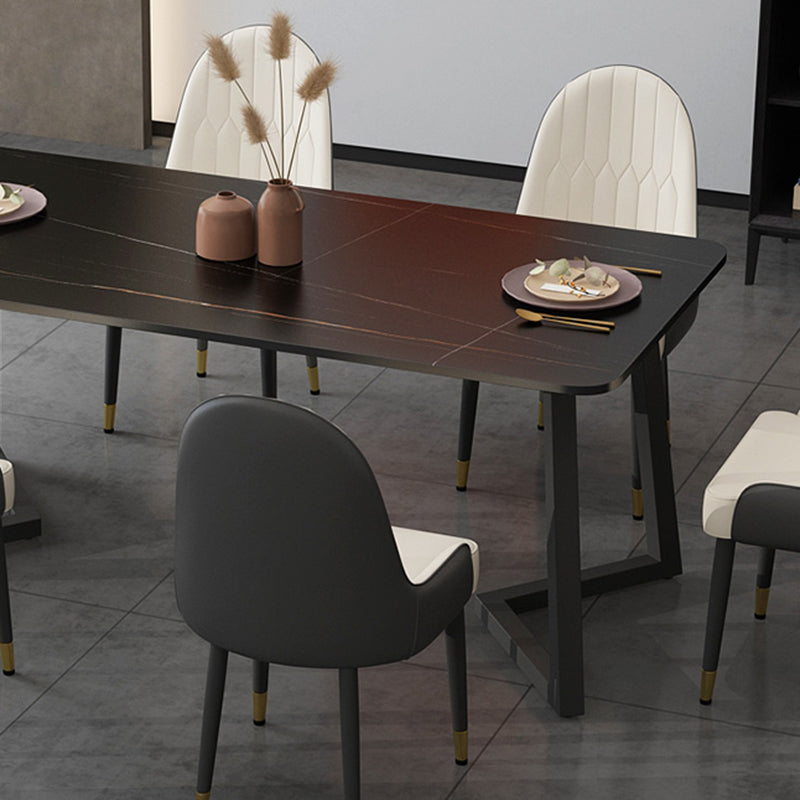 Modern Stone Rectangle Dining Table 1/2/5/7 Pieces Dining Set for Dining Room